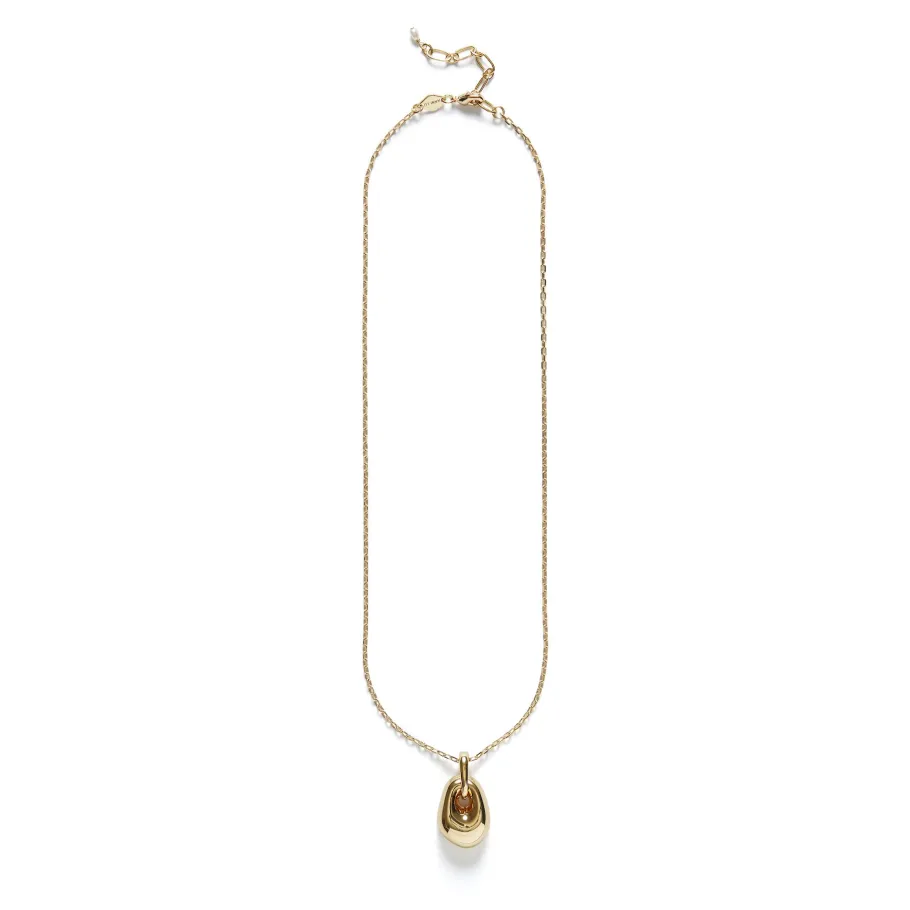 Outlet Golden Pebble Necklace Necklaces