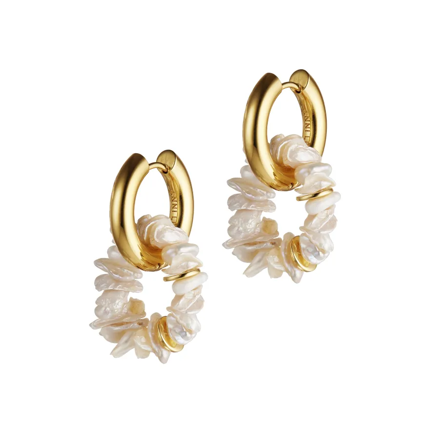 Outlet Pearl Power Hoop Earrings