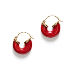 Outlet Petit Swell Hoop - Bright Red Earrings