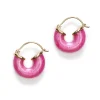 Clearance Petit Swell Hoop - Pink Lotus Earrings