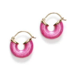 Clearance Petit Swell Hoop - Pink Lotus Earrings