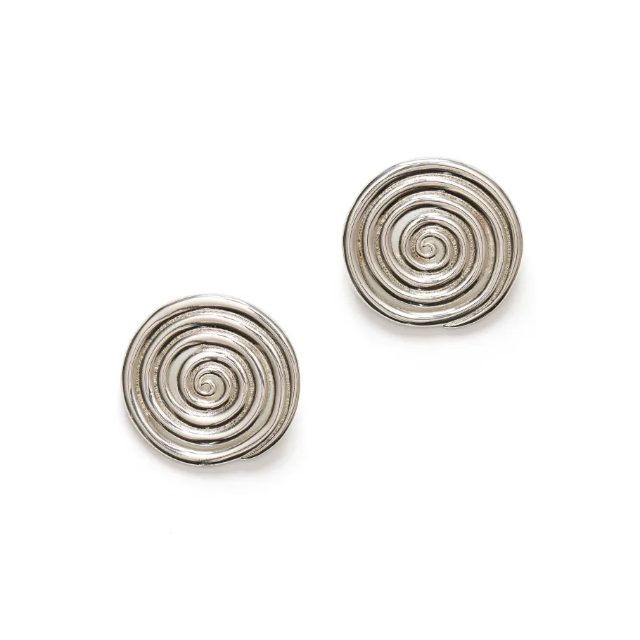 Clearance Spiral Earring - Silver Earrings
