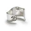 Clearance Swirly Square Bangle - Silver Bracelets