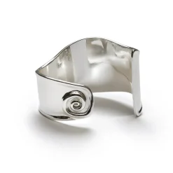 Clearance Swirly Square Bangle - Silver Bracelets