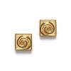 Online Swirly Square Earring - Gold Earrings