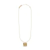 New Swirly Square Necklace - Gold Necklaces