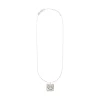Hot Swirly Square Necklace - Silver Necklaces